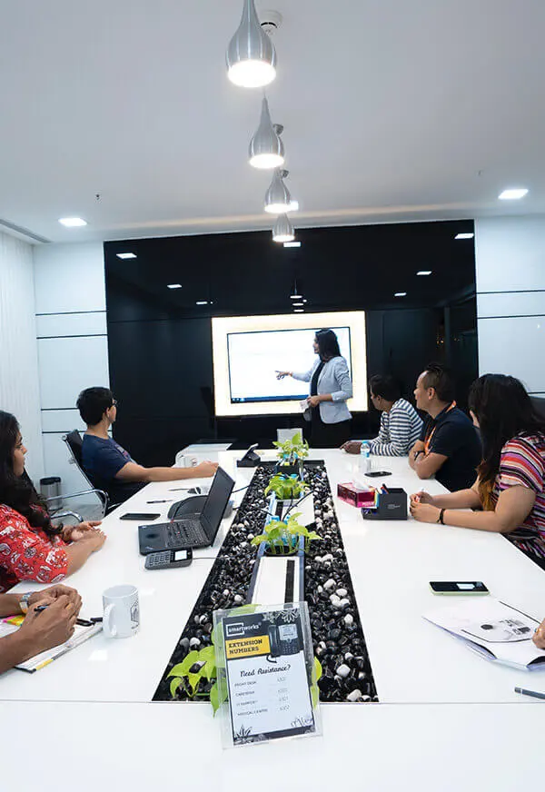 Presentación de estrategia en un tablero